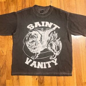 Saint Vanity Griffin T-Shirt- Grey/White